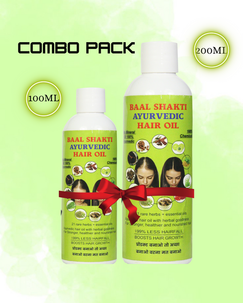 Baal Shakti Ayurvedic Hair Oil - COMBO PACK (100ml+200ml)