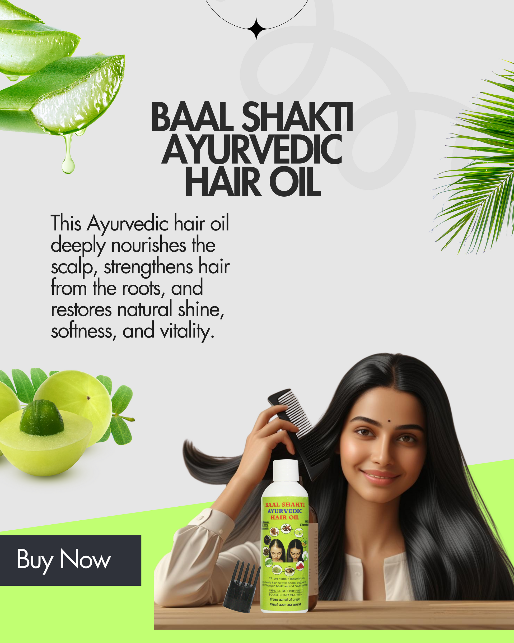 Baal Shakti Ayurvedic Hair Oil - COMBO PACK (100ml+200ml)